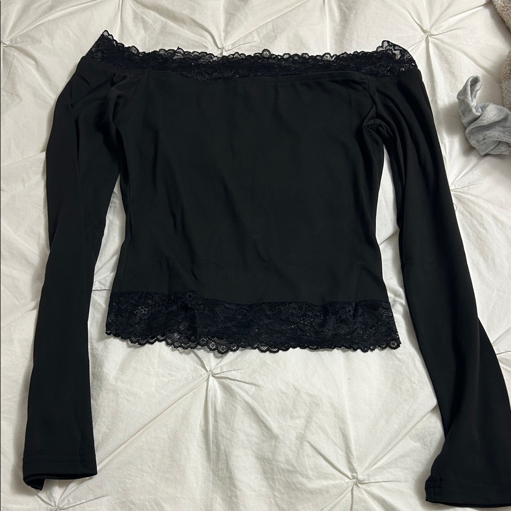 Black lace top